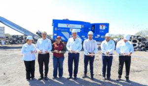 Pone en marcha Américo Villarreal planta trituradora de neumáticos en Matamoros